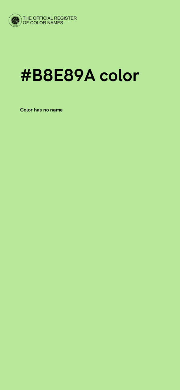 #B8E89A color image