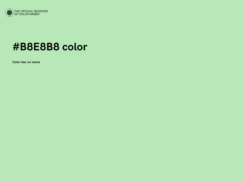 #B8E8B8 color image