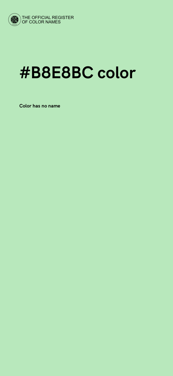 #B8E8BC color image