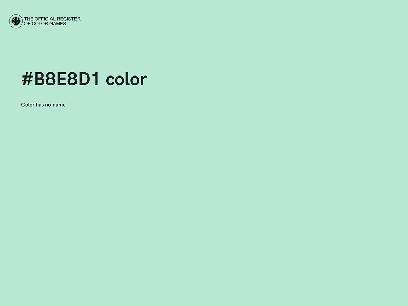 #B8E8D1 color image