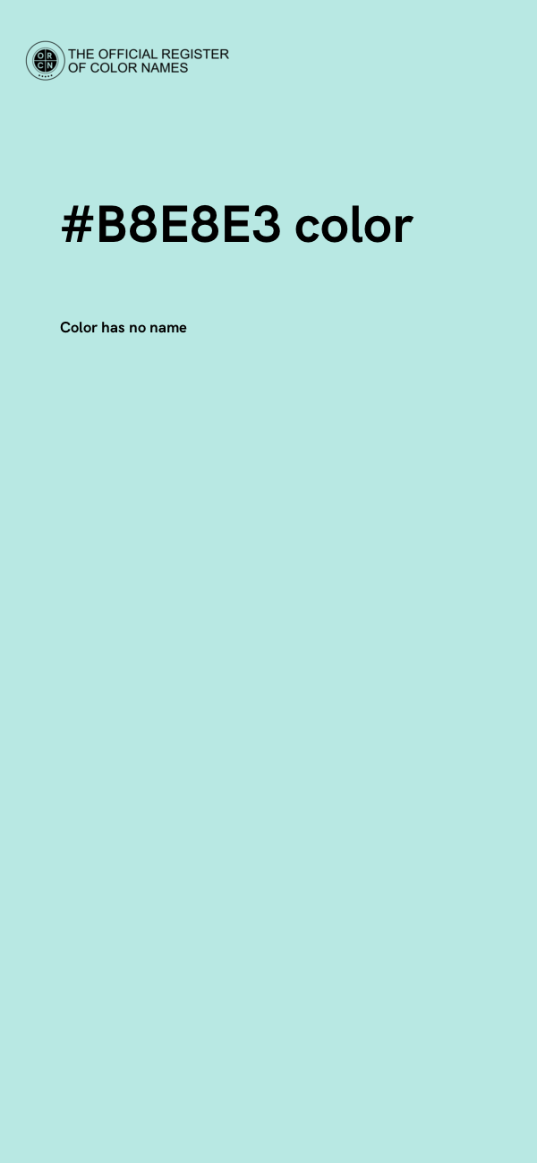 #B8E8E3 color image