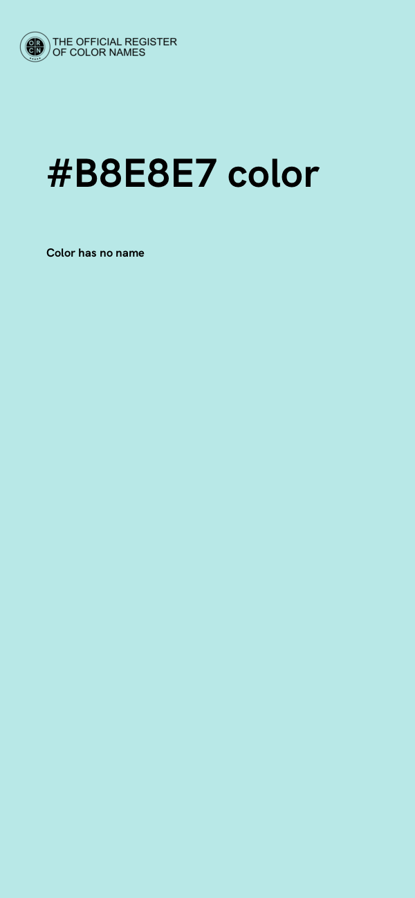 #B8E8E7 color image