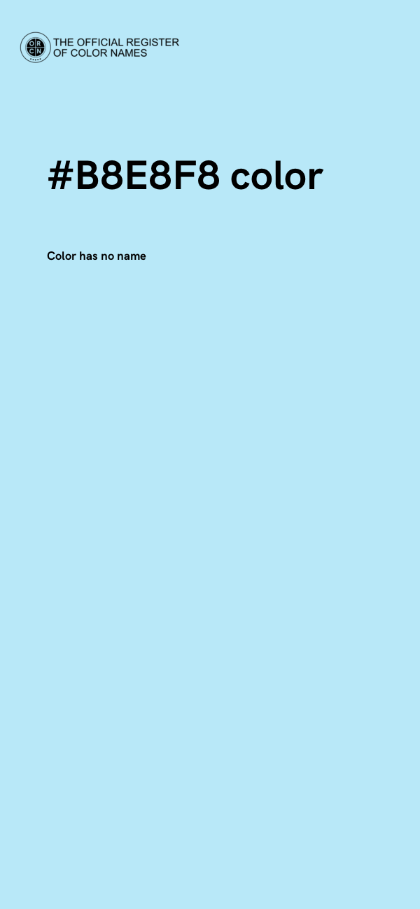 #B8E8F8 color image