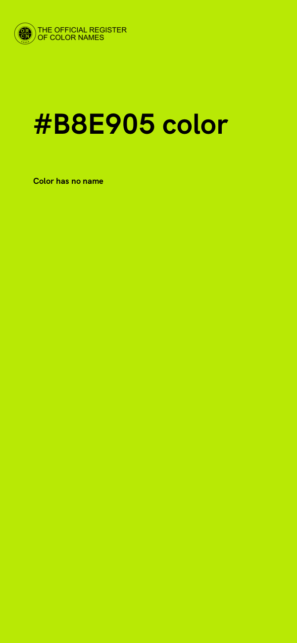 #B8E905 color image