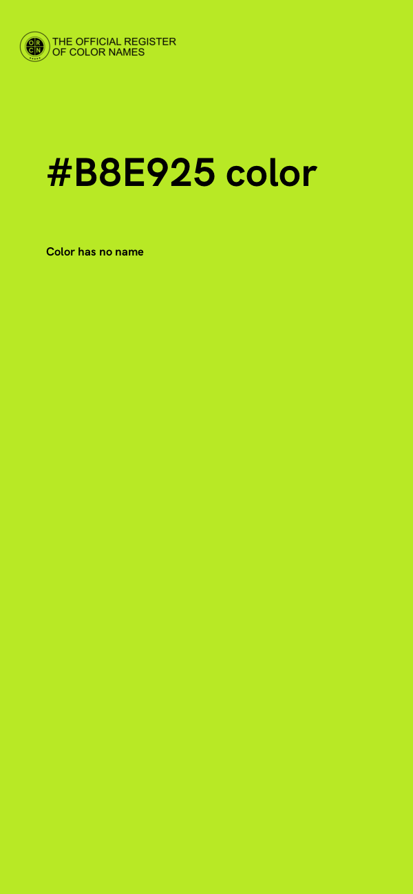 #B8E925 color image