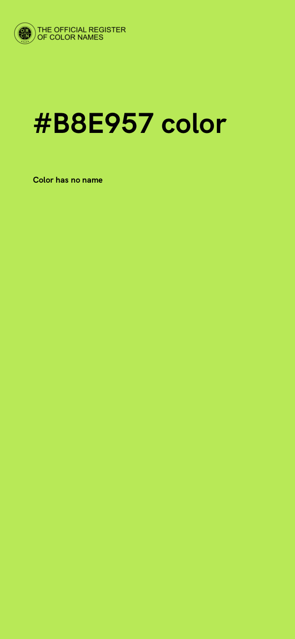 #B8E957 color image