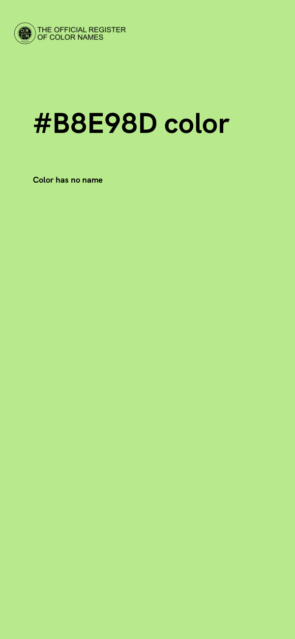 #B8E98D color image