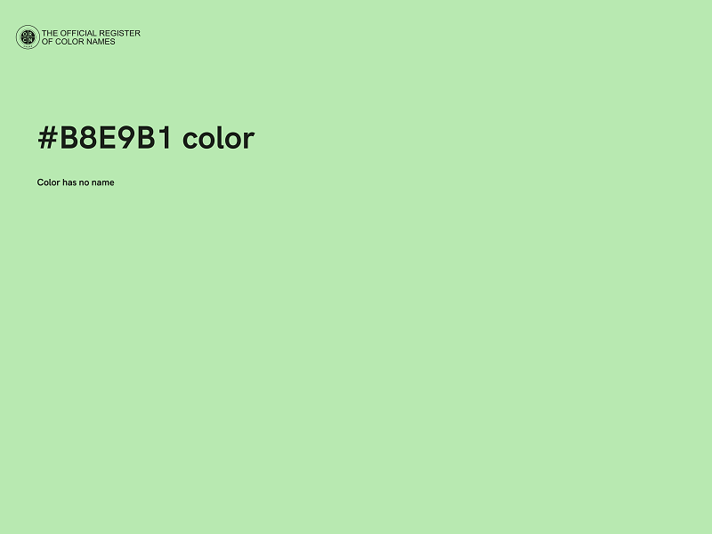 #B8E9B1 color image