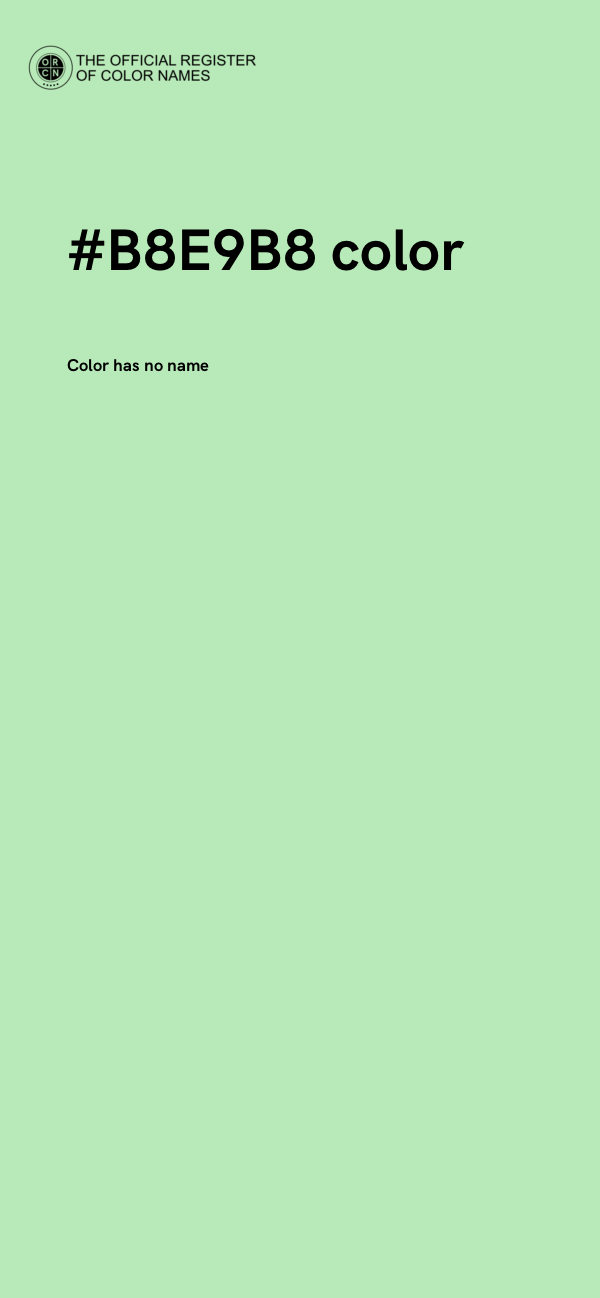 #B8E9B8 color image