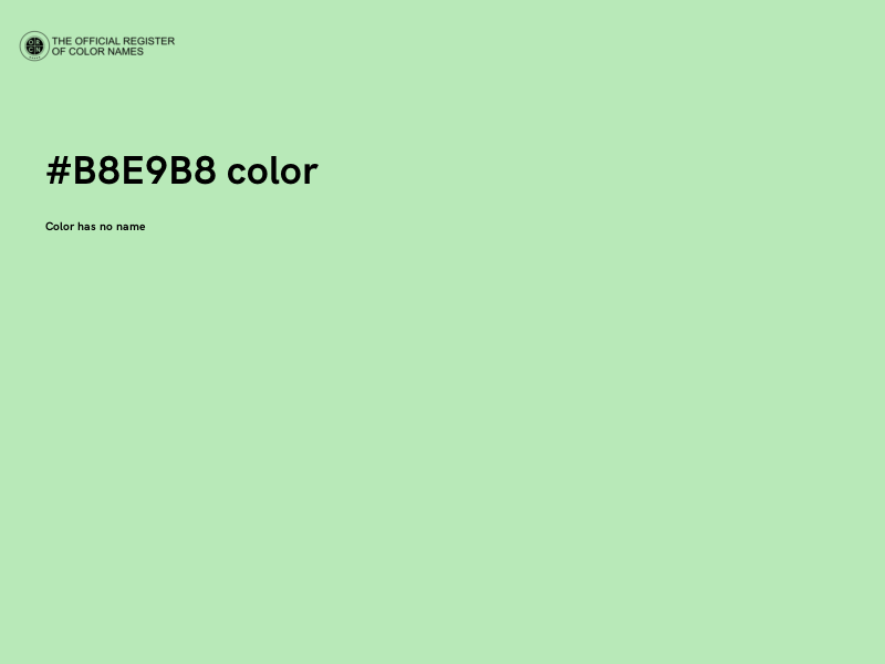 #B8E9B8 color image