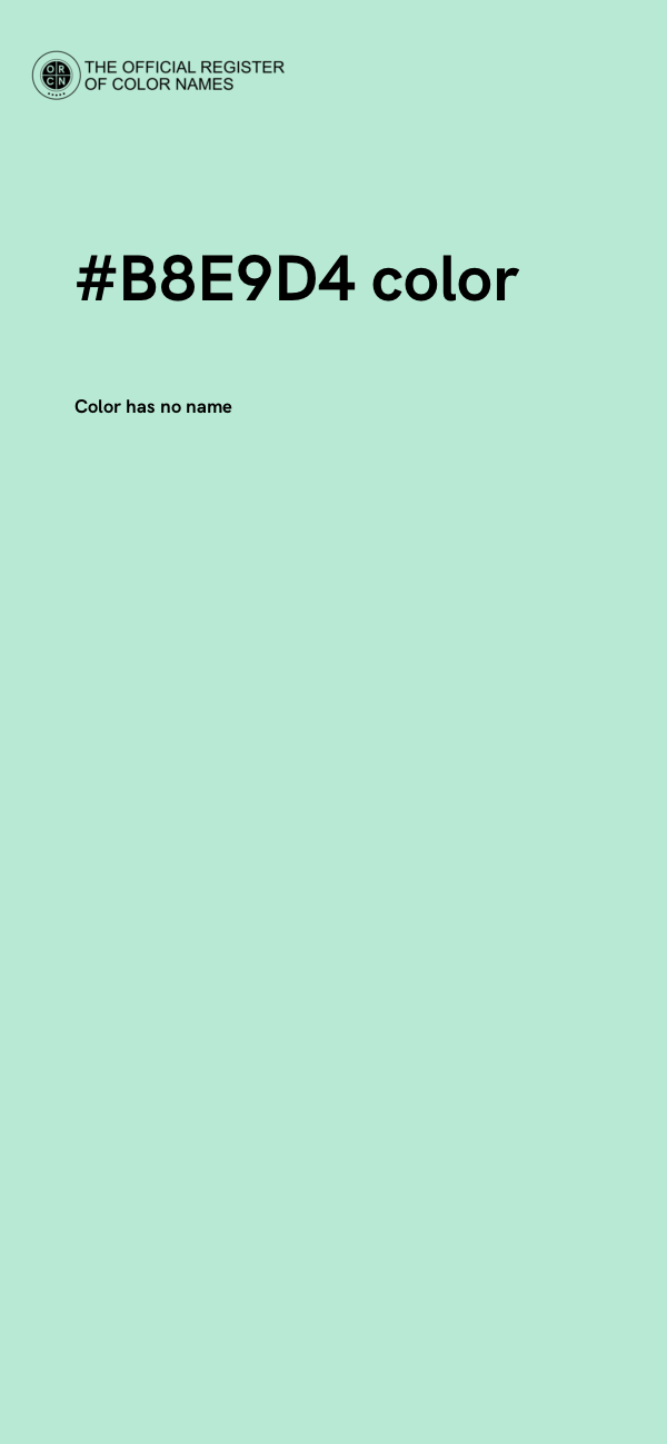 #B8E9D4 color image