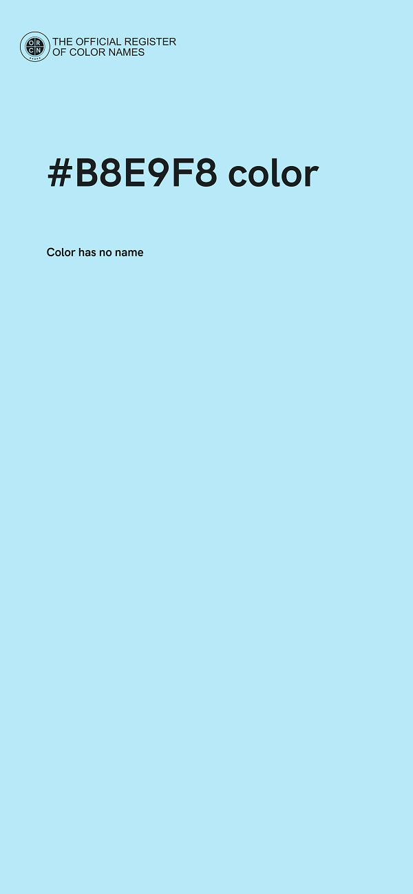 #B8E9F8 color image