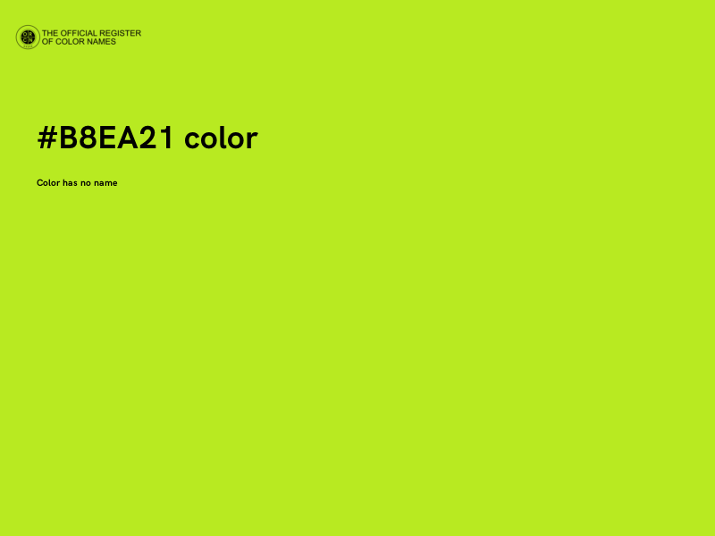 #B8EA21 color image