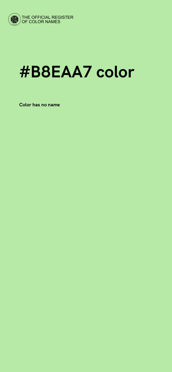 #B8EAA7 color image