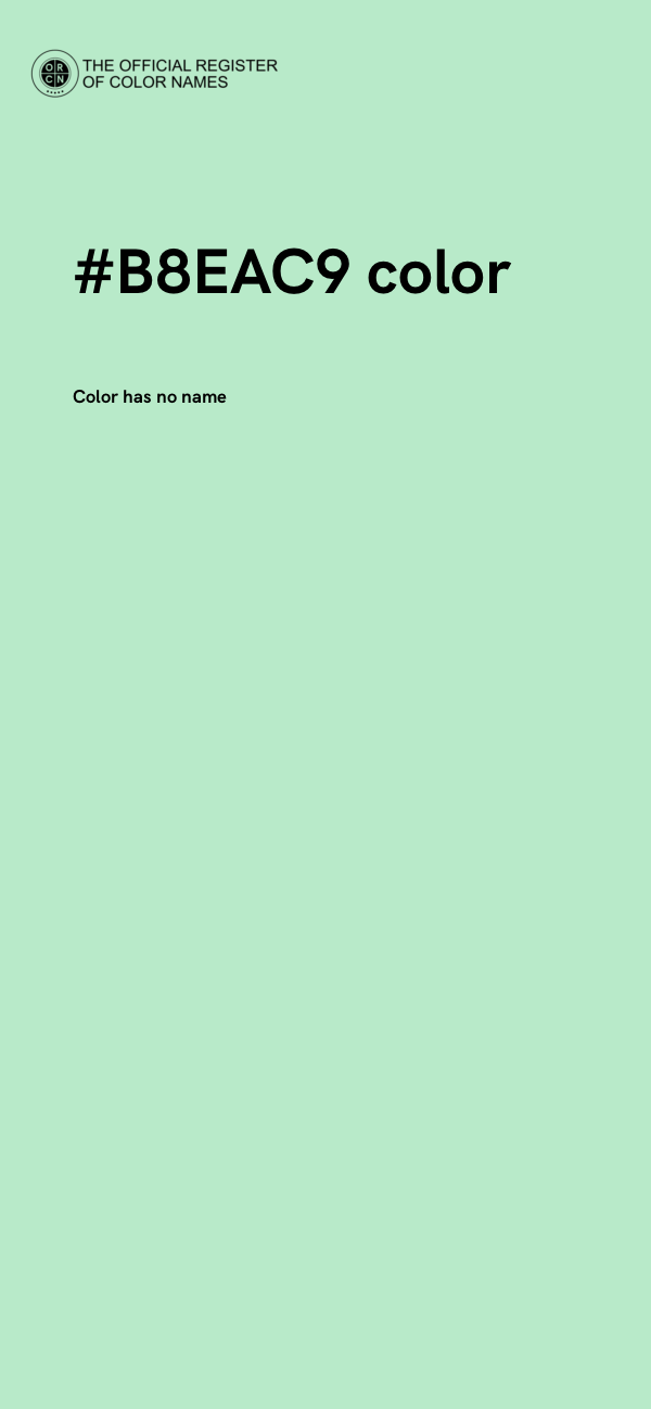 #B8EAC9 color image