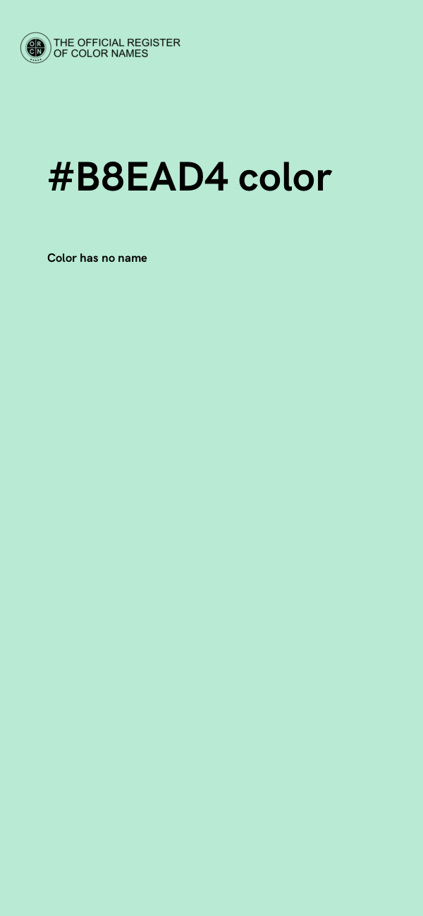 #B8EAD4 color image
