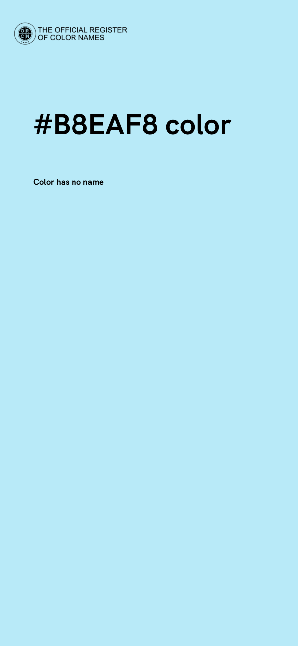 #B8EAF8 color image