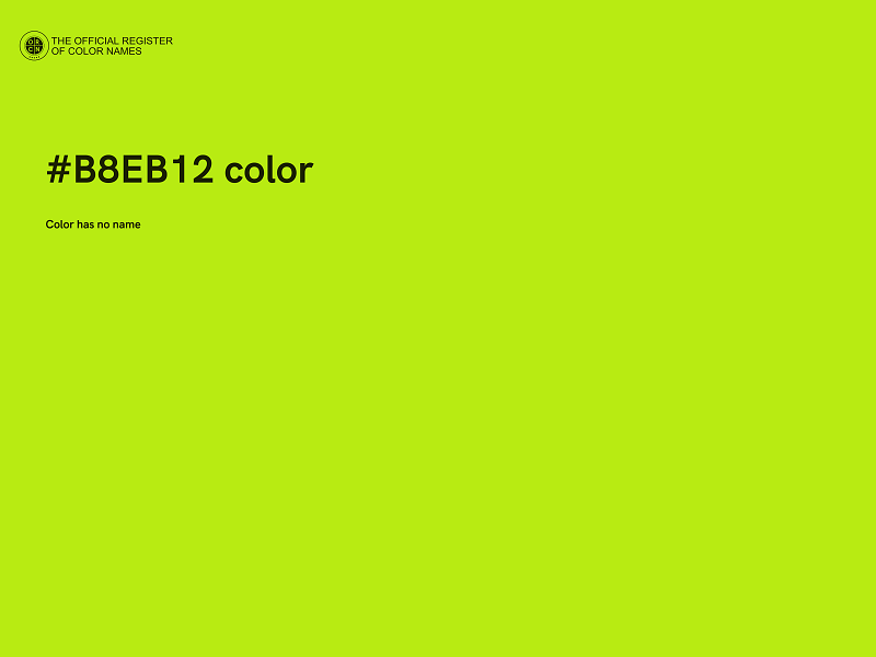 #B8EB12 color image