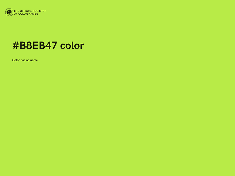 #B8EB47 color image