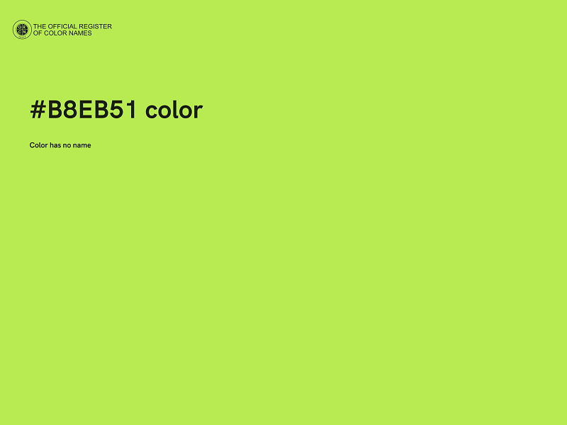 #B8EB51 color image