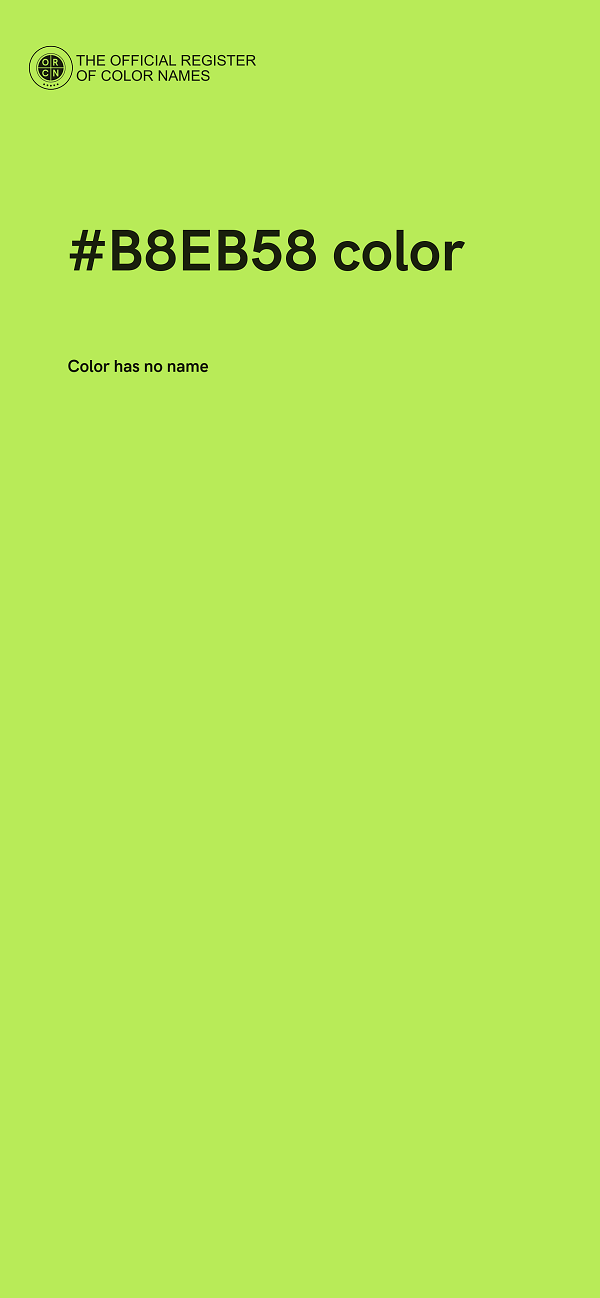 #B8EB58 color image