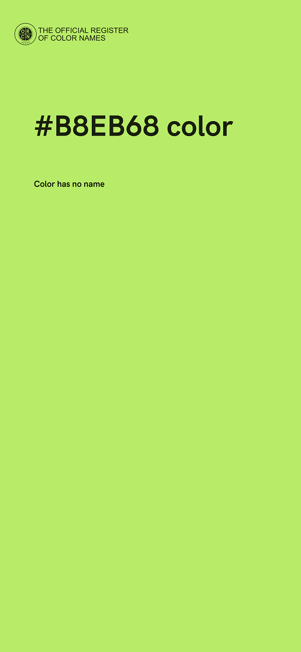 #B8EB68 color image