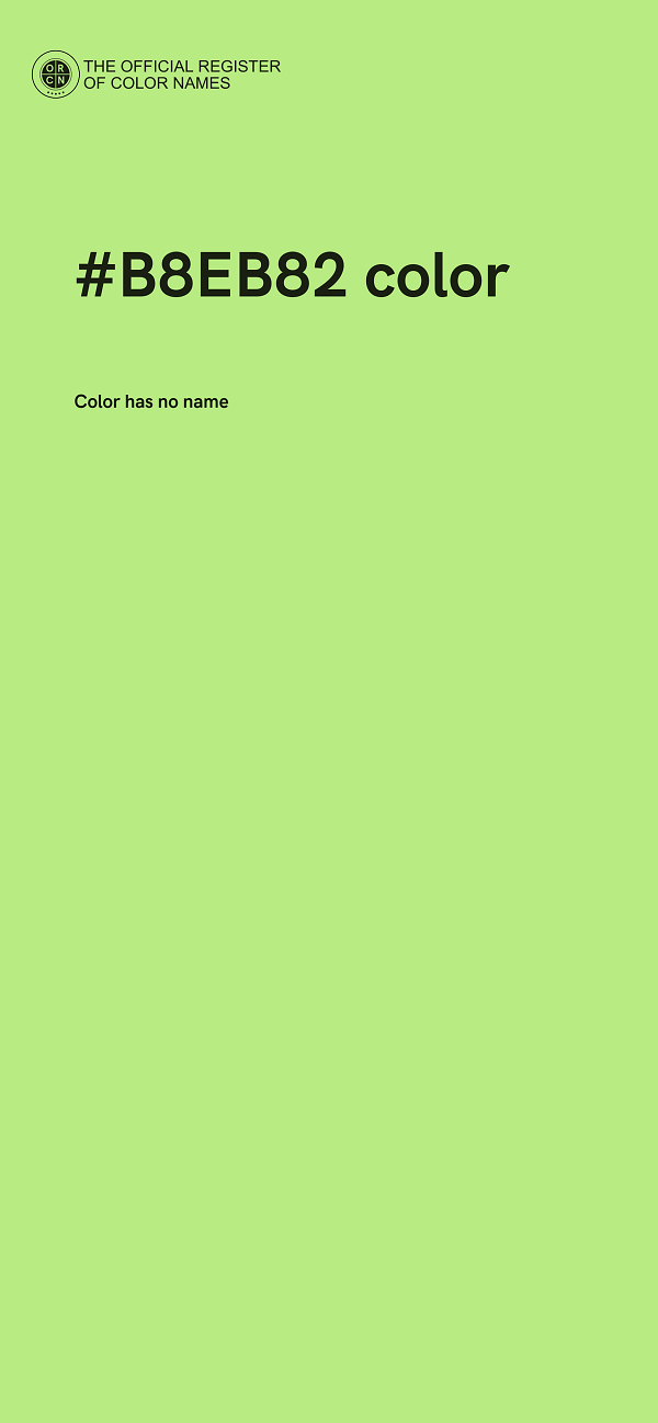 #B8EB82 color image