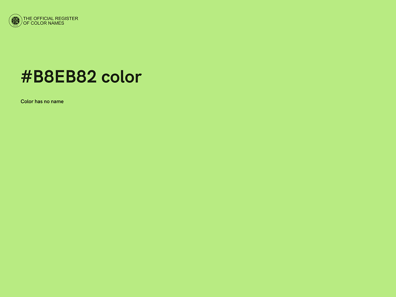 #B8EB82 color image