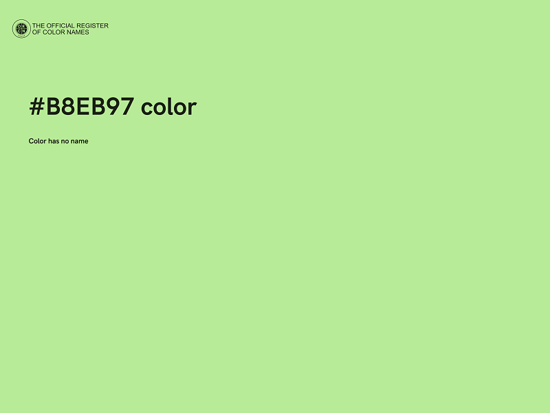 #B8EB97 color image