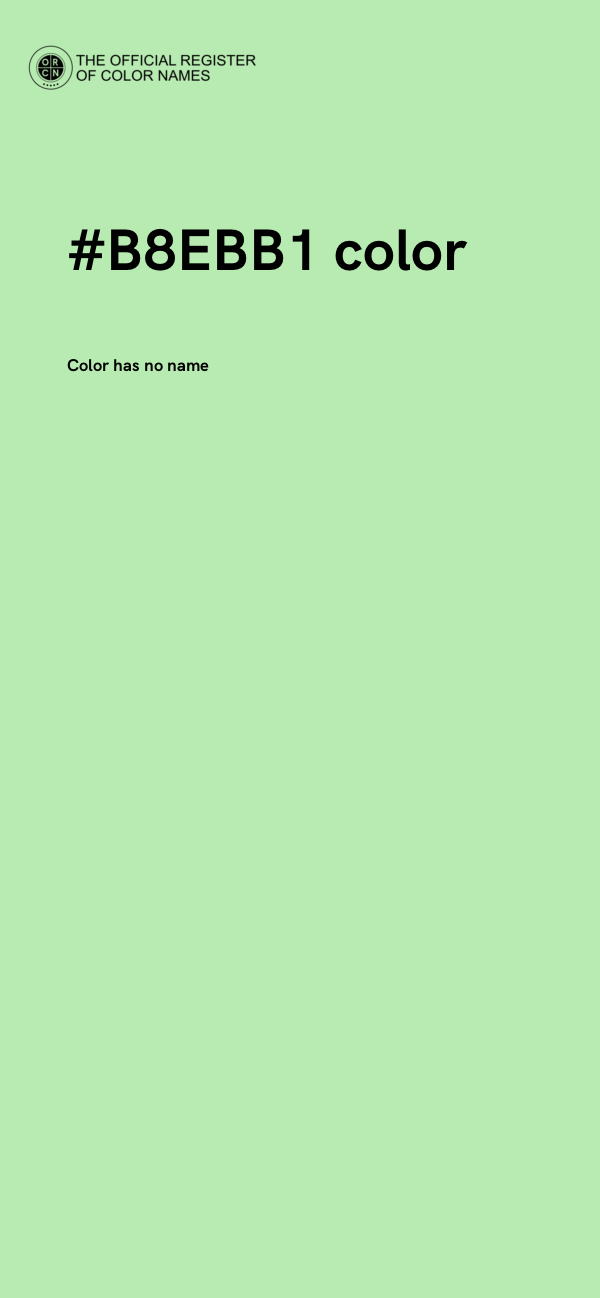#B8EBB1 color image
