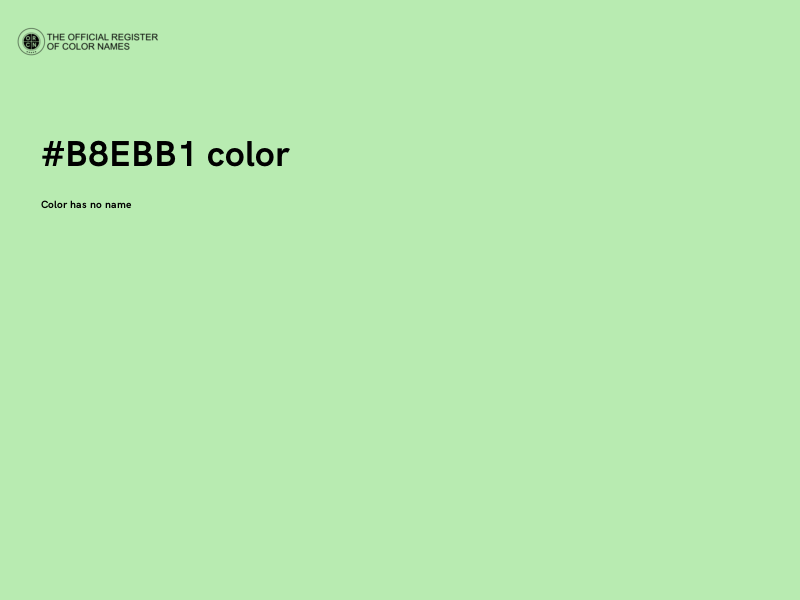 #B8EBB1 color image