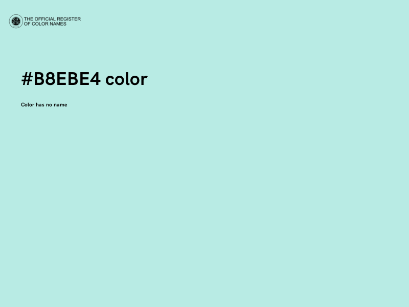 #B8EBE4 color image