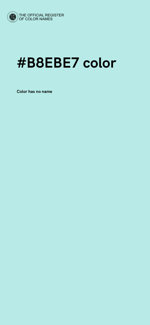#B8EBE7 color image