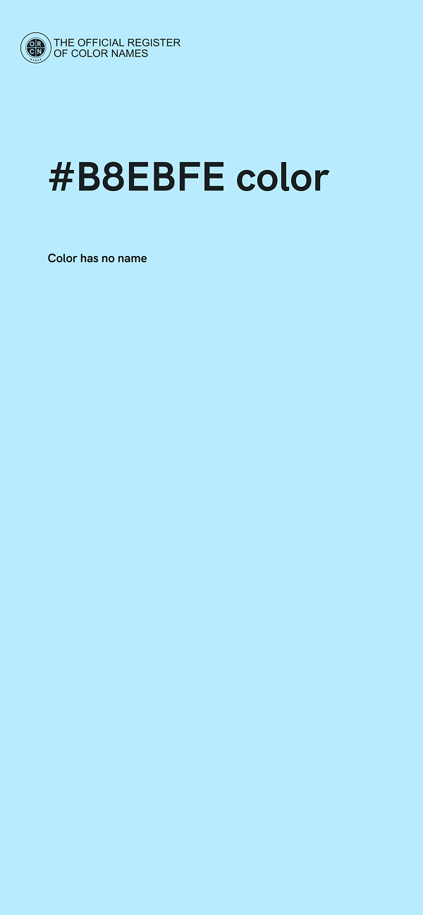 #B8EBFE color image
