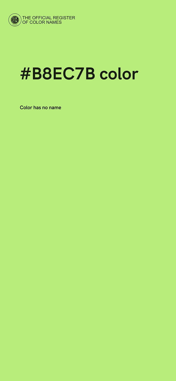 #B8EC7B color image