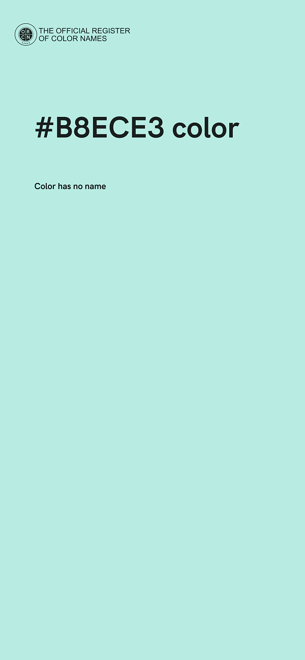 #B8ECE3 color image