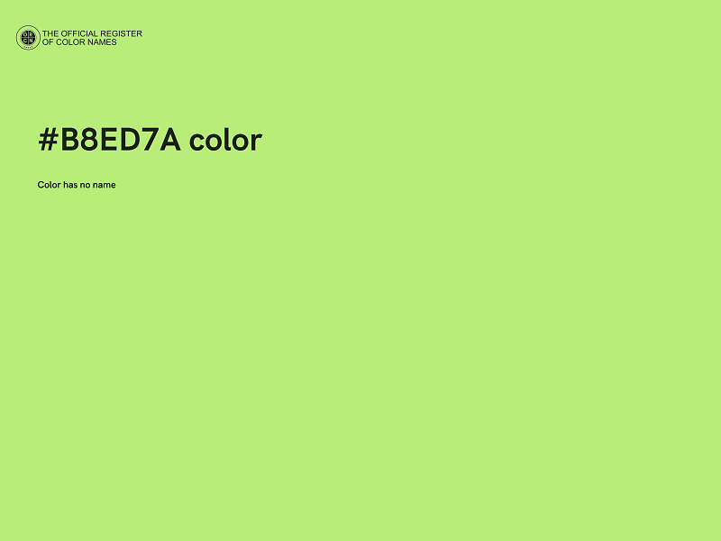#B8ED7A color image