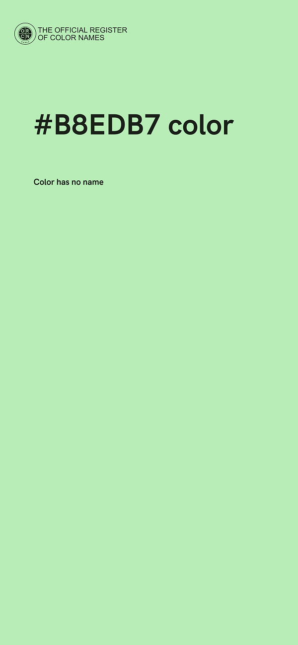 #B8EDB7 color image