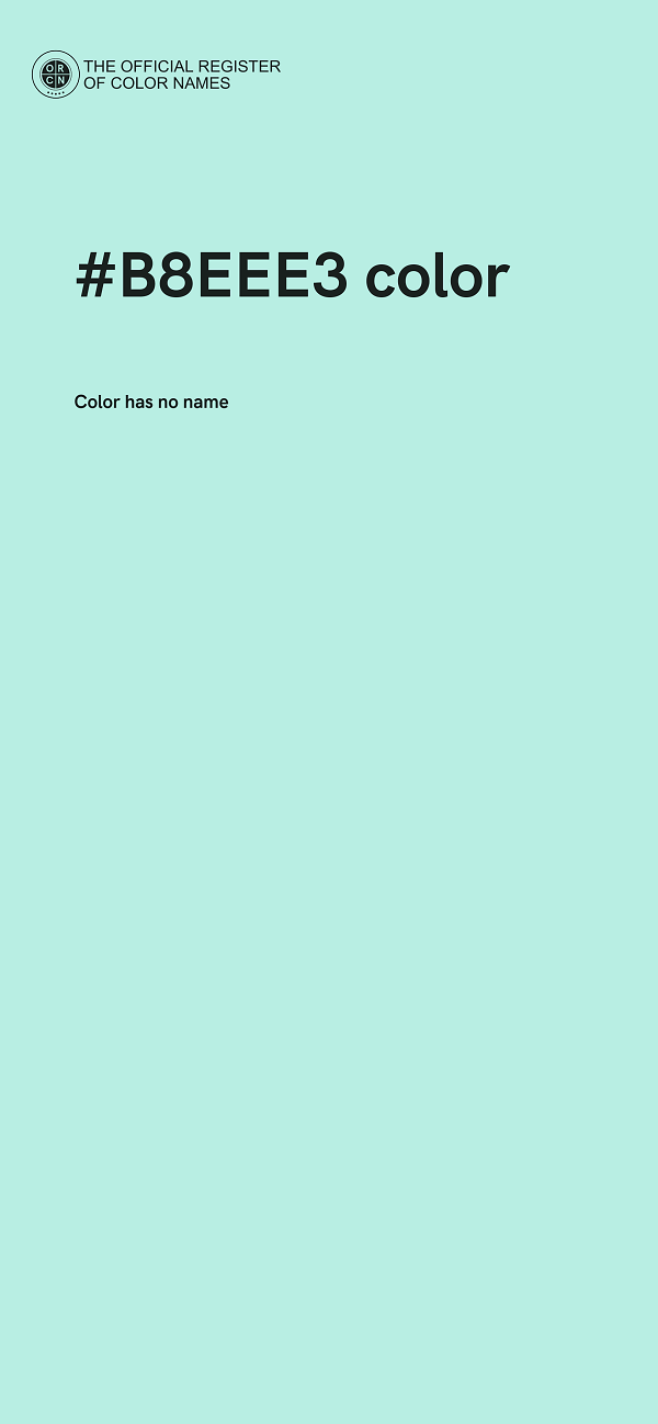 #B8EEE3 color image