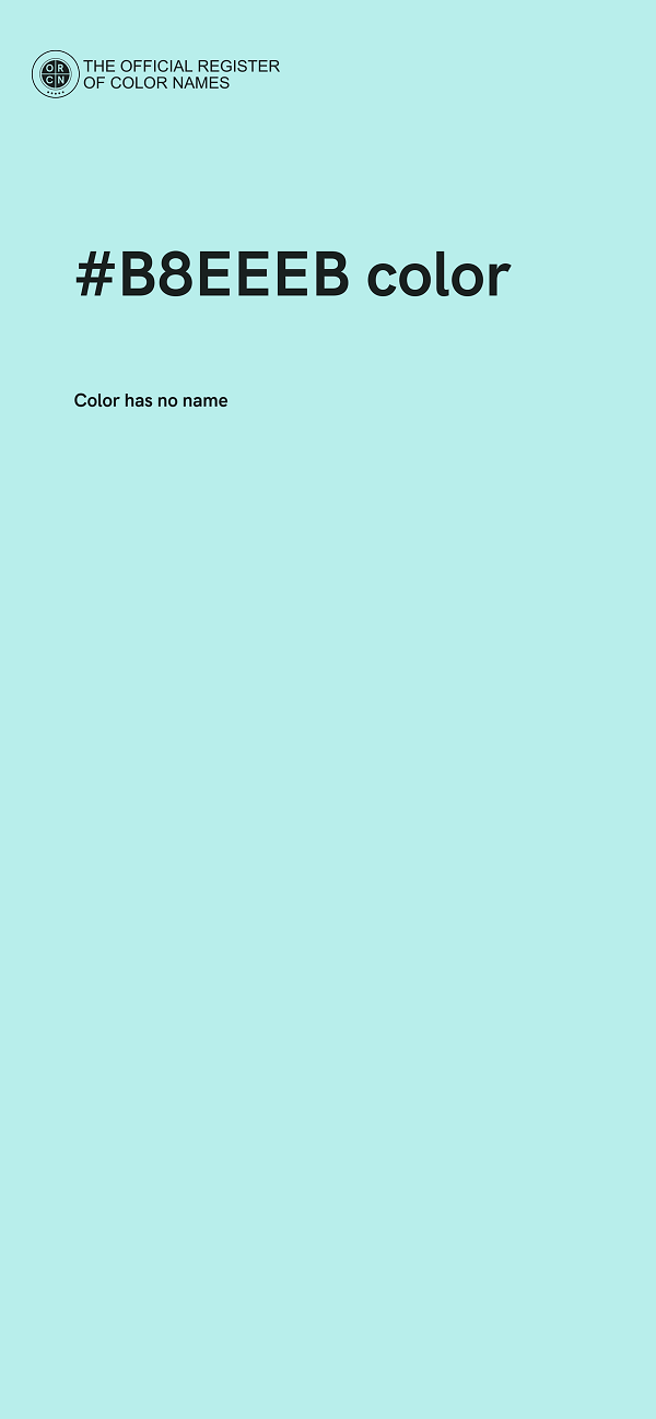 #B8EEEB color image