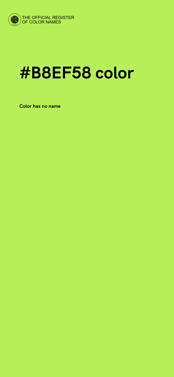 #B8EF58 color image
