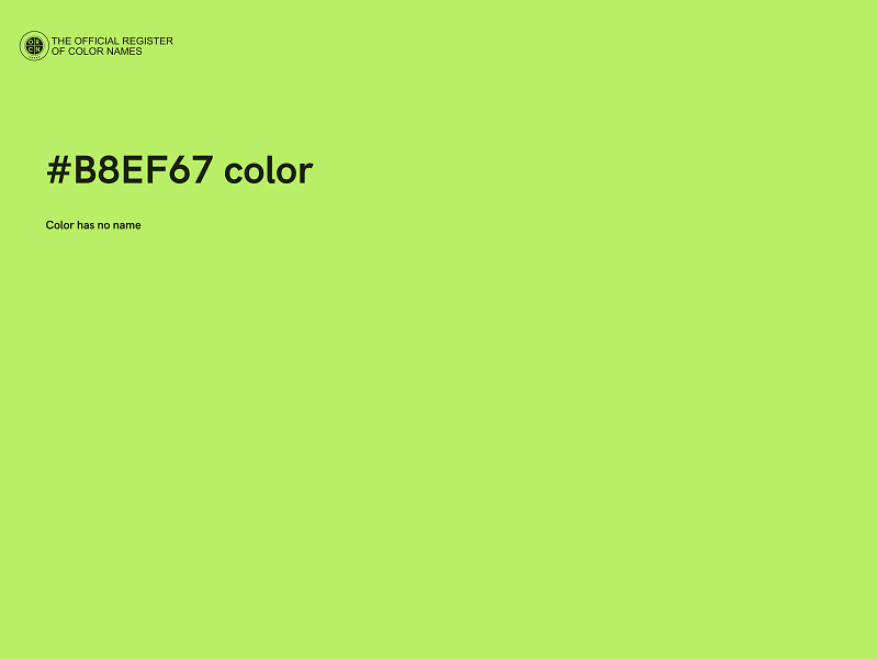 #B8EF67 color image