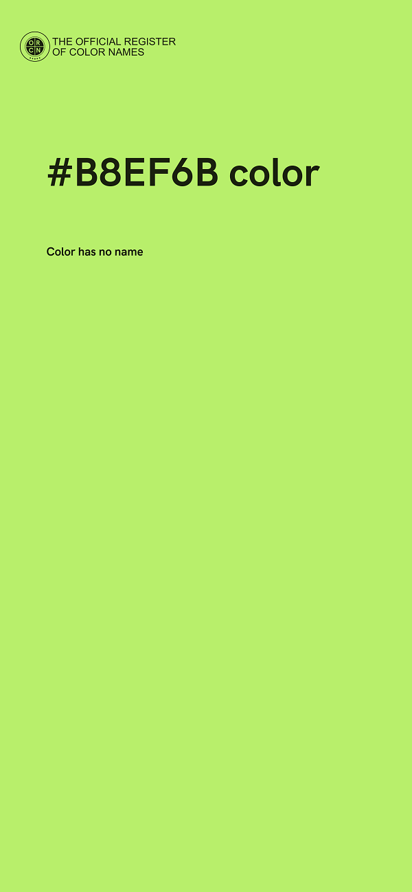 #B8EF6B color image