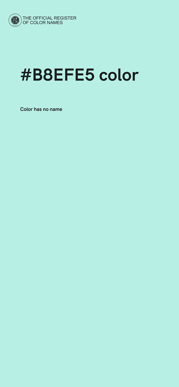#B8EFE5 color image