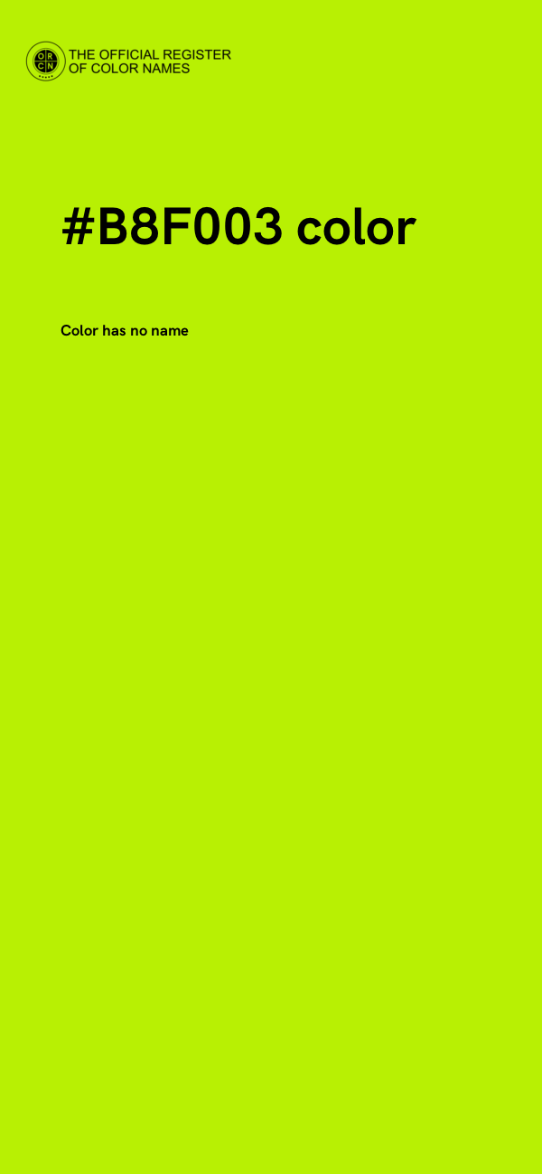 #B8F003 color image