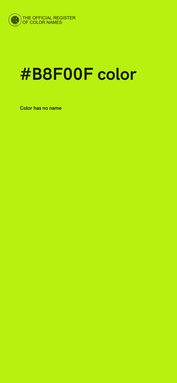 #B8F00F color image