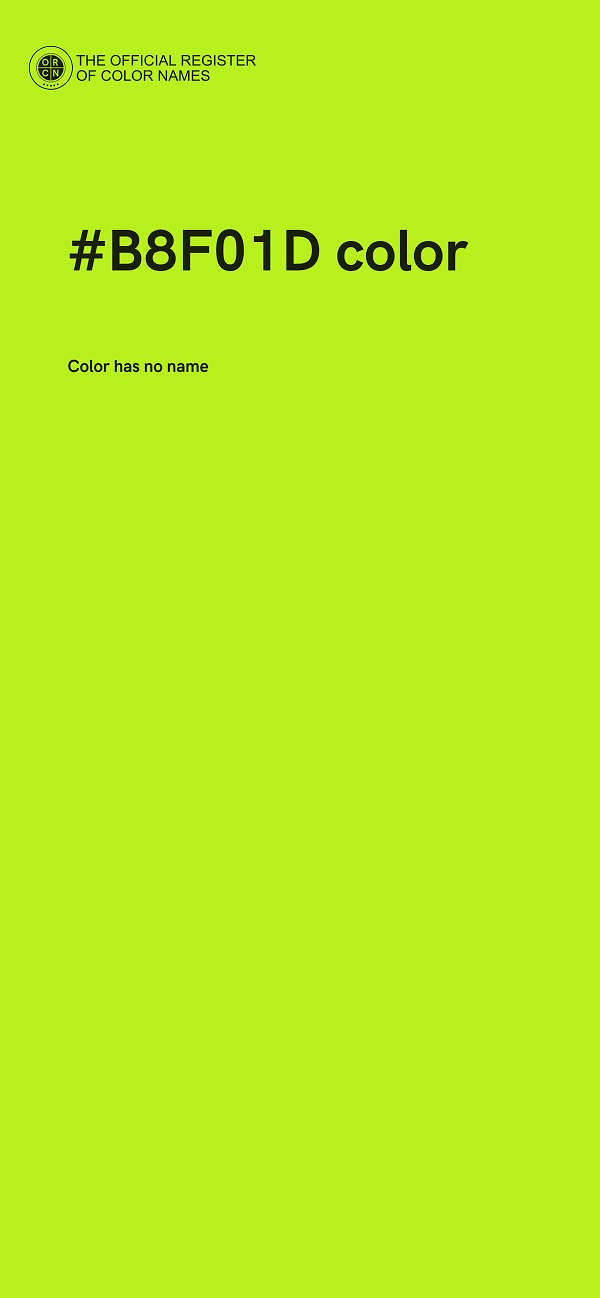 #B8F01D color image