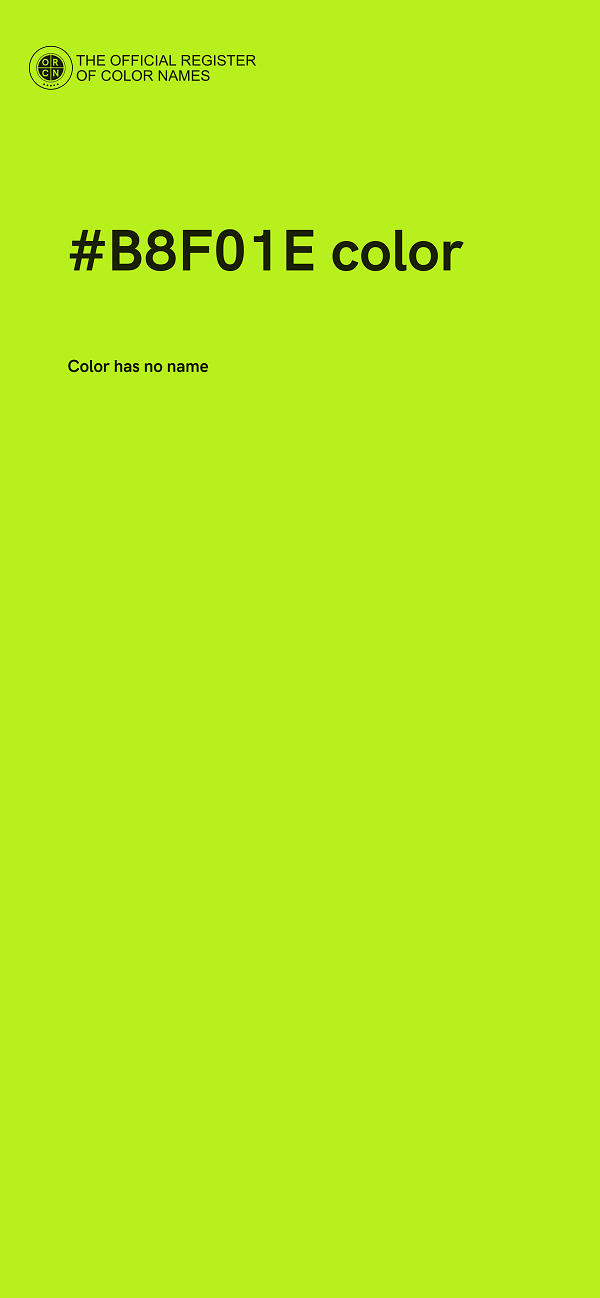 #B8F01E color image