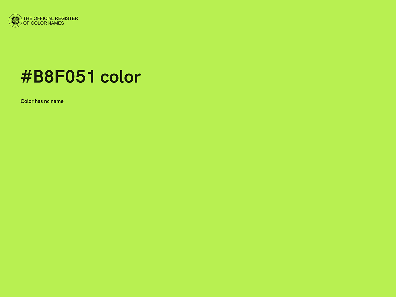 #B8F051 color image