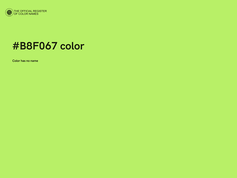 #B8F067 color image